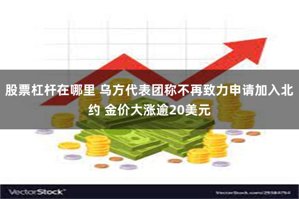 股票杠杆在哪里 乌方代表团称不再致力申请加入北约 金价大涨逾20美元