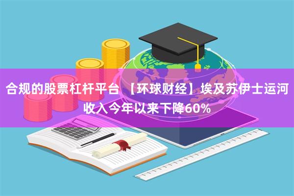 合规的股票杠杆平台 【环球财经】埃及苏伊士运河收入今年以来下降60%