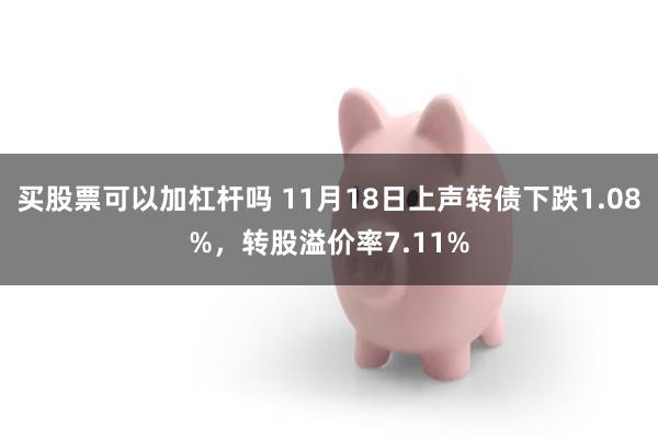 买股票可以加杠杆吗 11月18日上声转债下跌1.08%，转股溢价率7.11%