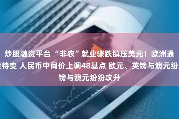 炒股融资平台 “非农”就业骤跌镇压美元！欧洲通胀政策待变 人民币中间价上调48基点 欧元、英镑与澳元纷纷攻升